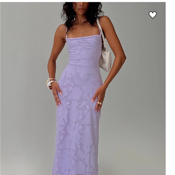 Princess Polly Celena Maxi Dress Lilac Burnout - Picture 1 of 7